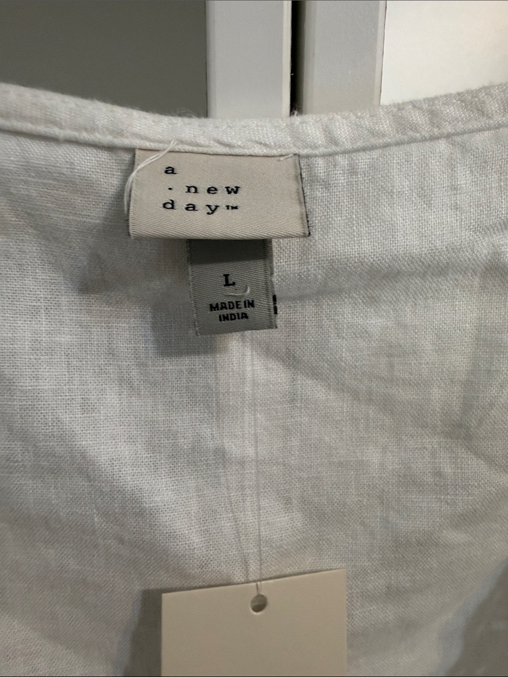 a new day white eyelet top L - Picture 3 of 3